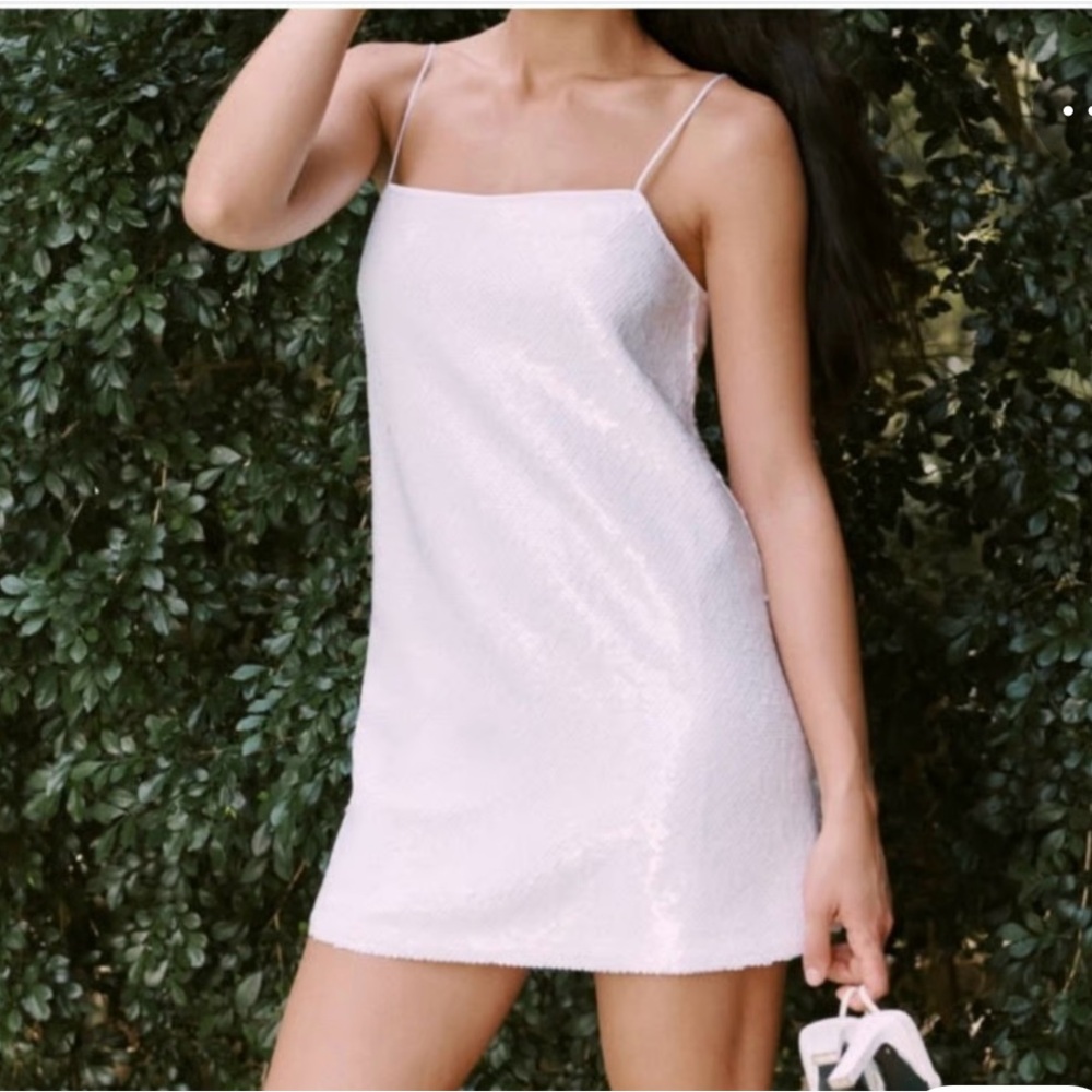 Abercrombie White Sequin Dress XXSP- NWT